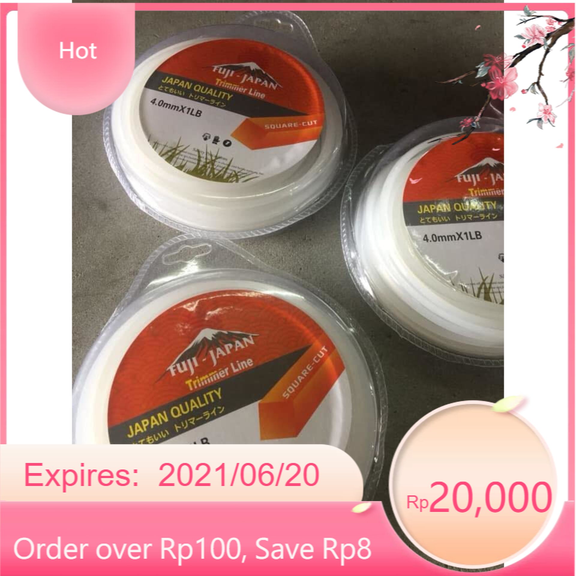 Dây cước dùng cho Máy Cắt Cỏ 4mm x 1 LB (Fuji Japan) 0,5kg