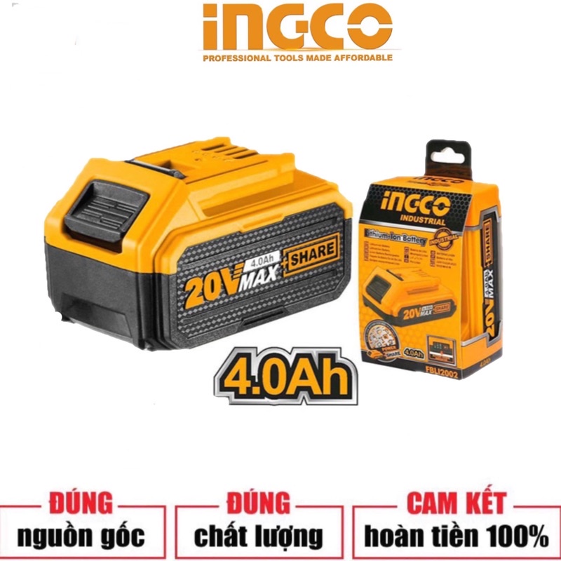 INGCO Pin Lithium 20V/4.Ah FBLI2002