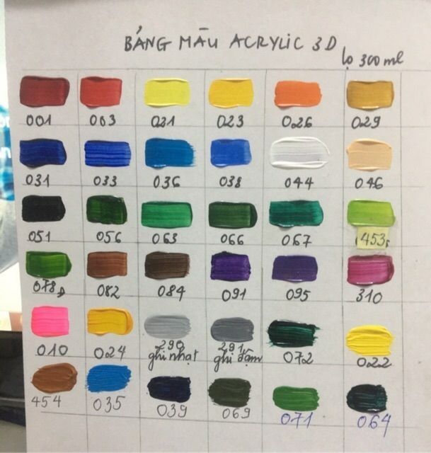 Màu acrylic 3D 300ml