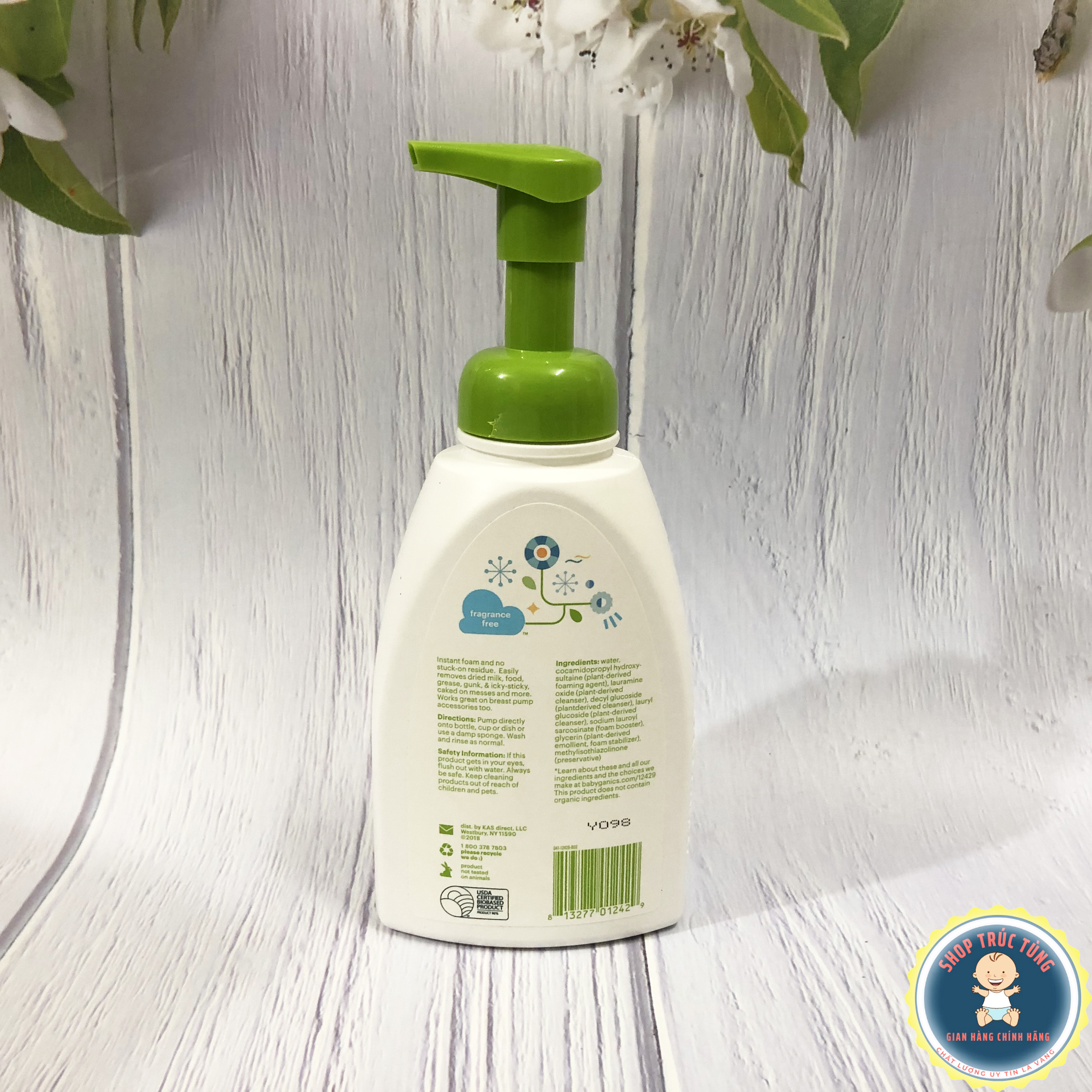 NƯỚC RỬA BÌNH SỮA BABYGANICS( USA) 473ml