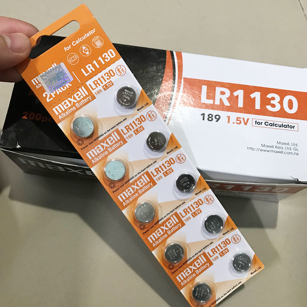 4 viên Pin LR1130 Maxell Alkaline 1.5 V