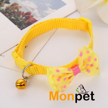 Vòng Cổ Kèm Nơ Có Chuông Nhiều Màu Cho Chó Mèo