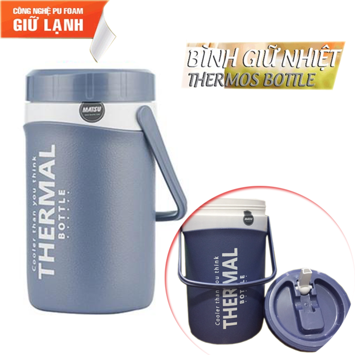 Bình giữ nhiệt duy tân kèm vòi thể tích 1500ml - bình giữ nhiệt - có nhiều màu sắc cho bạn lựa chọn