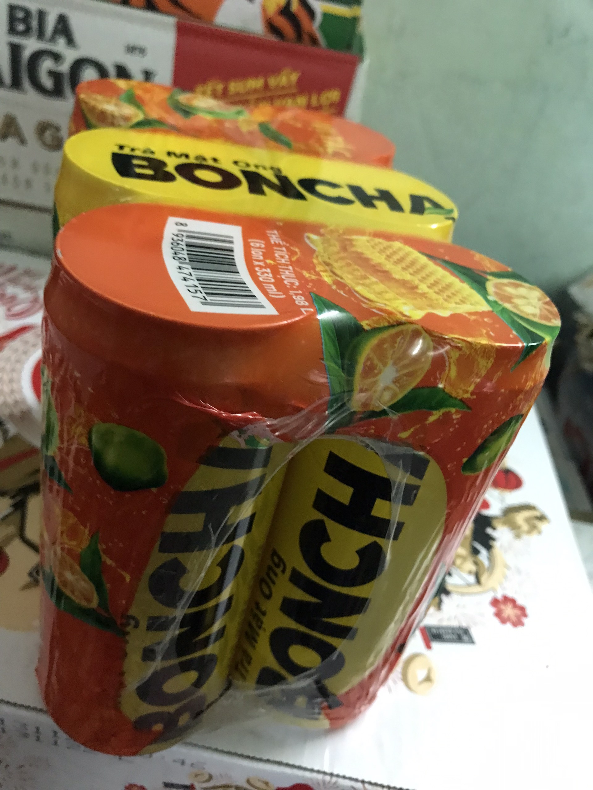 LỐC 6 LON TRÀ MẬT ONG BONCHA