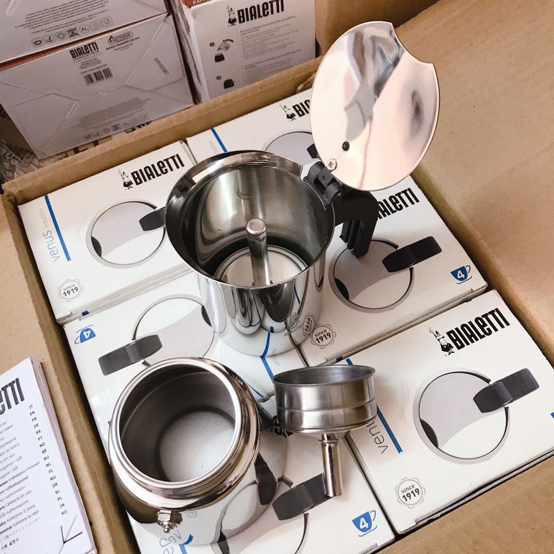 Ấm pha cà phê bếp từ, bình pha cafe Bialetti Venus (inox)