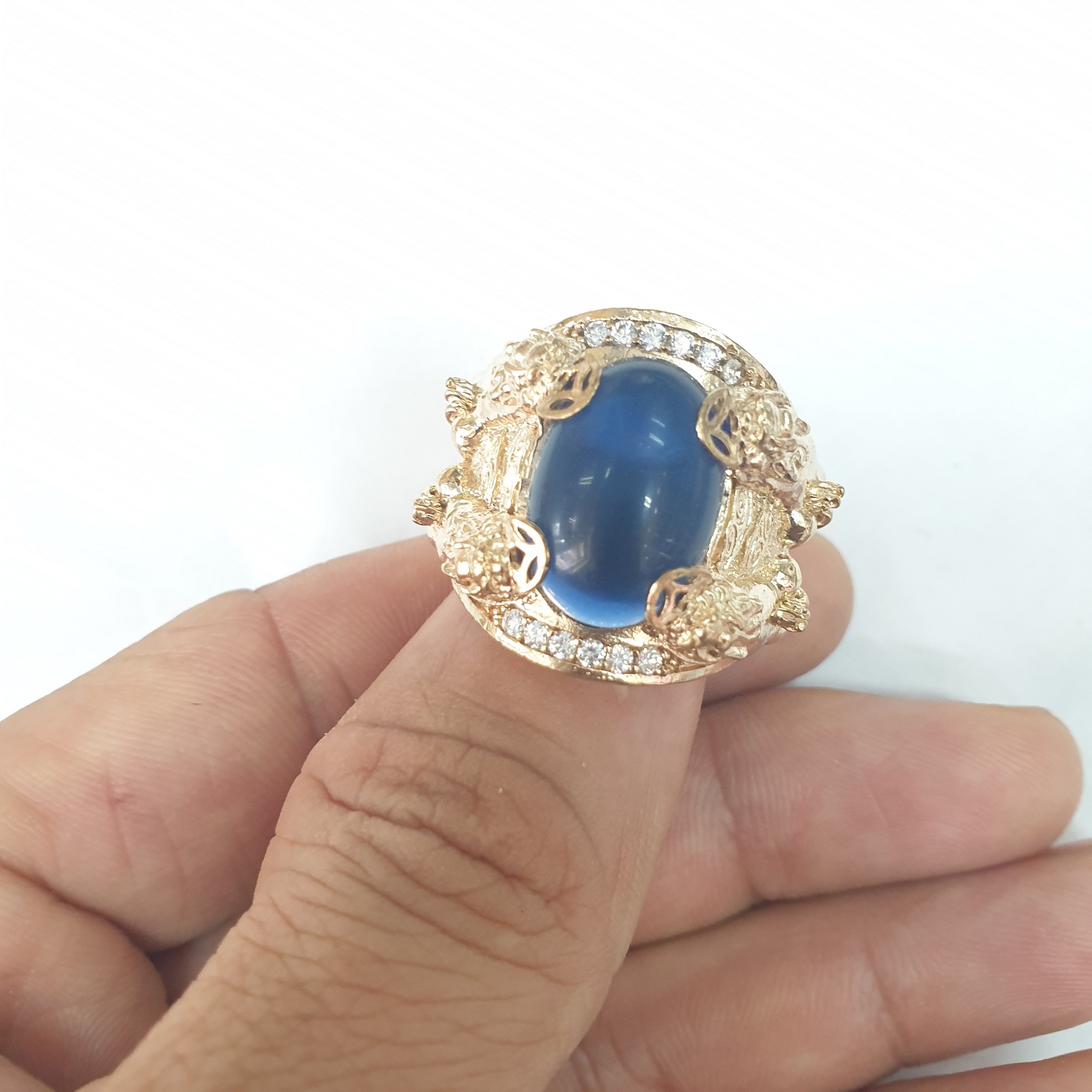 (No Xi mạ-tuyệt đối no fade color) ring male quartet maidservant retired suck money high cấp-dùng long-term permanent non-fading