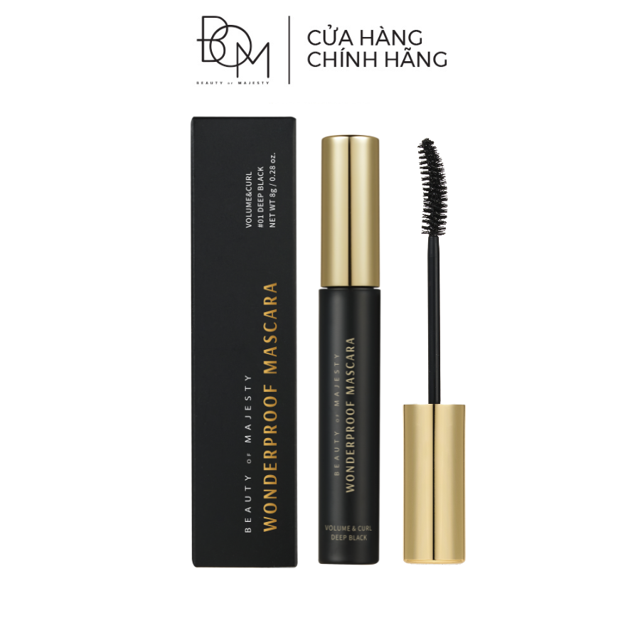 BOM WONDERPROOF MASCARA VOLUME&CURL #01 DEEP BLACK 8G