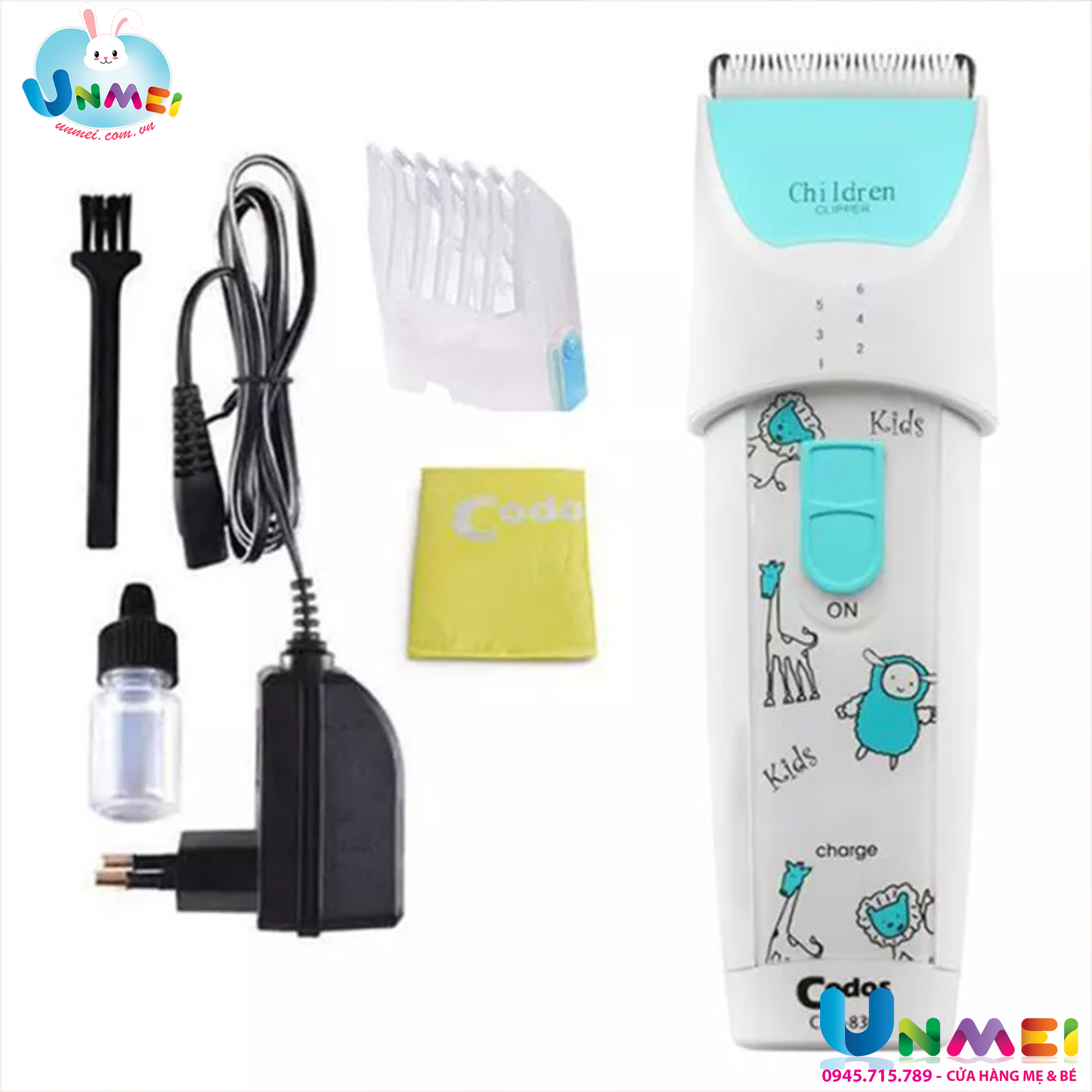 Tông đơ cắt tỉa codos chc 830 không dây pin sạc - chống thấm nước - tăng đơ cắt tóc trẻ em