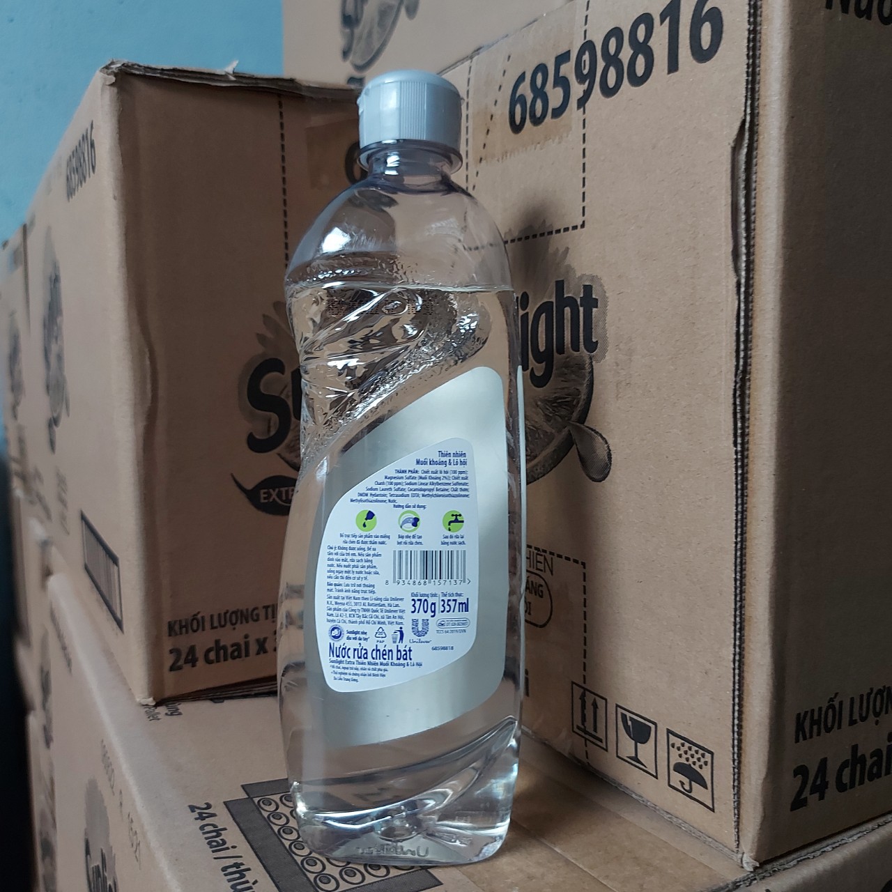 Chai Nước rửa chén Sunlight 370ml thiên nhiên Siêu Sạch