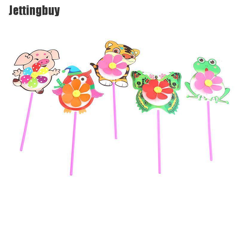 Jettingbuy Lovely Cartoon Handmade Windmill Wind Spinner Kids Toys Yard Garden Decor