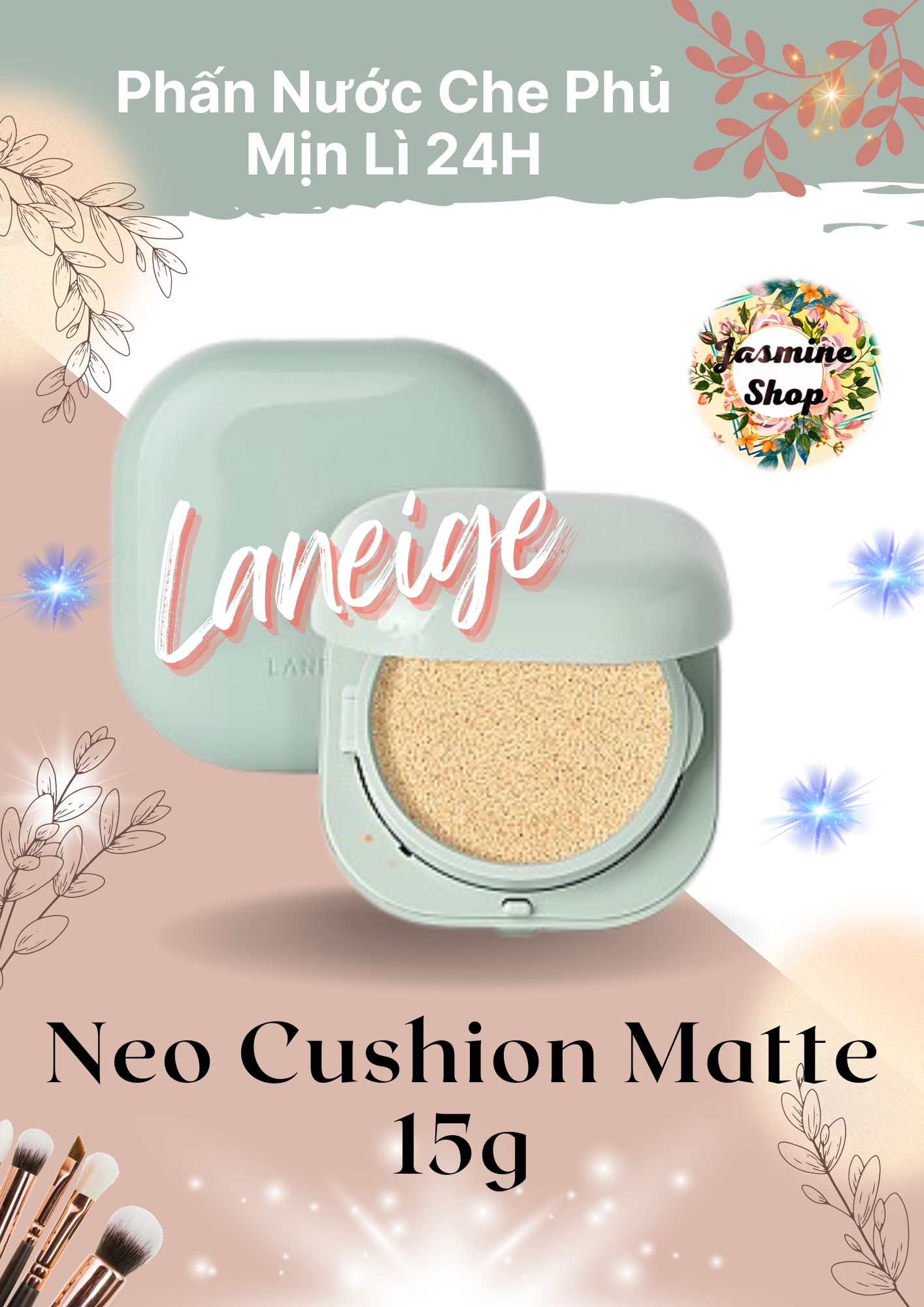 No.23 sand - Laneige Neo Cushion Matte 15g (da dầu)- [Jasmin-O-]