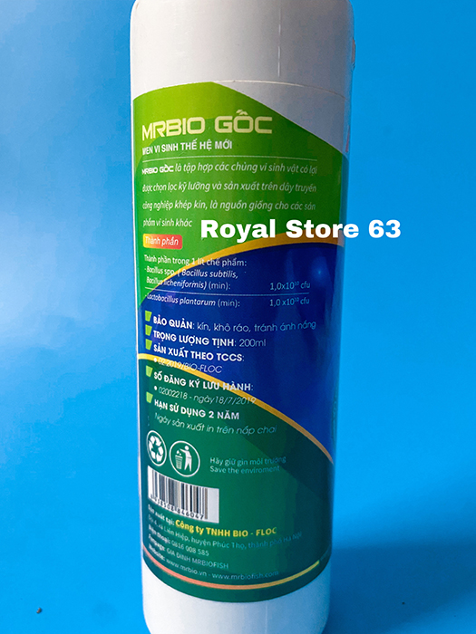 Mrbio Gốc Vi Sinh Cho Bể Cá Cảnh Mrbio Fish (200ml)