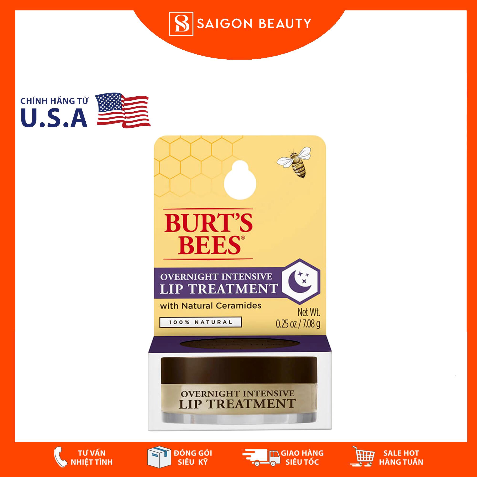 Son Dưỡng Burt’s Bees Overnight Intensive Lip Treatment (7.08g)