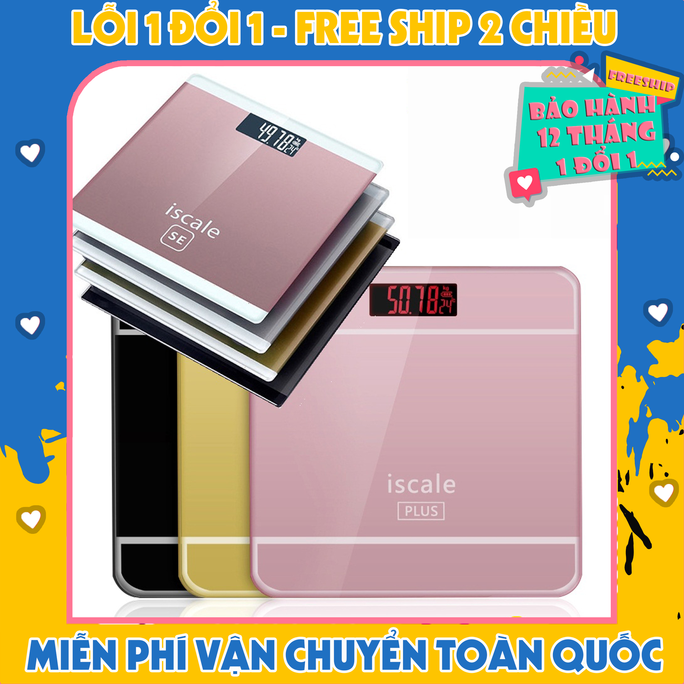 [Hàng Loại 1] CÂN SỨC KHỎE ISCALE HÌNH IPHONE Bảo hành 12 tháng .