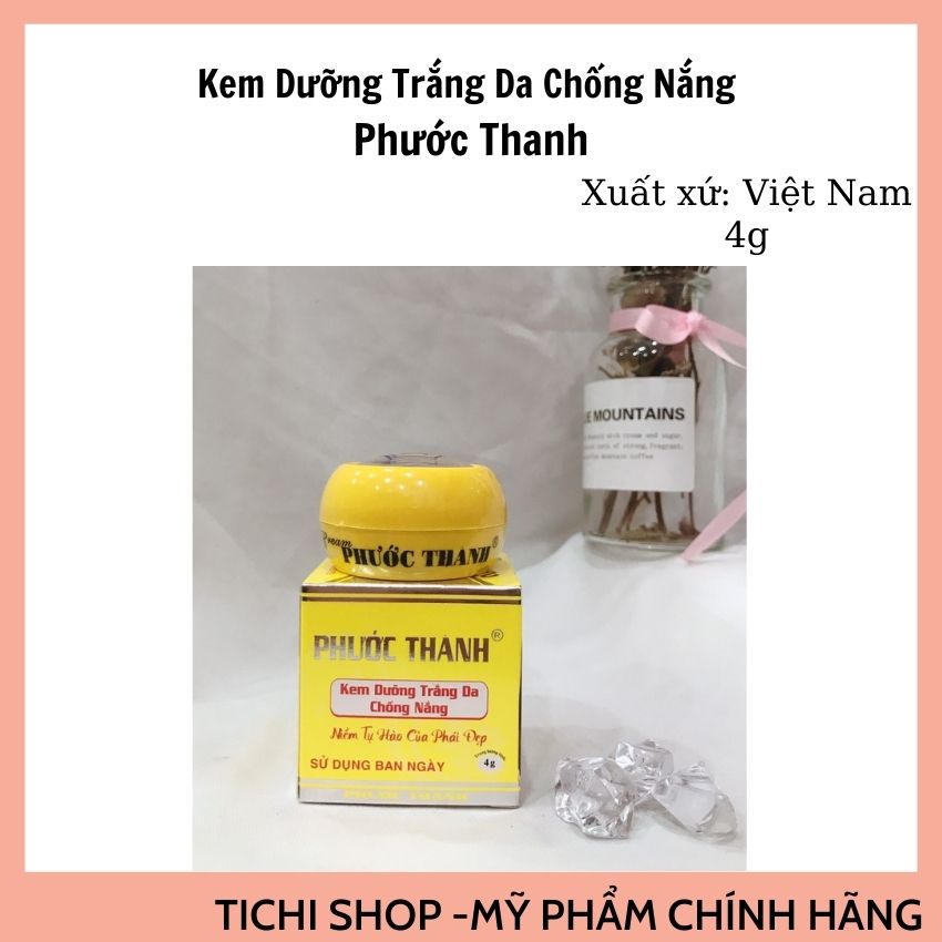 [Freeship mỹ Phẩm Chính Hãng]Tichi Shop Kem Dưỡng Trắng Da Giảm Mụn Thâm Nám Tàn Nhan Phước Thanh  4g tongkhomp