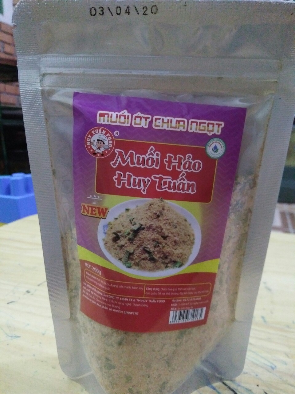 1 gói muối chuẩn vị hảo hảo 200gr