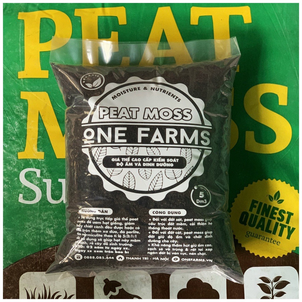 [Tặng  200gr xơ dừa]  Peat moss - Rêu than mùn / Peatman hàng chuẩn cao cấp.