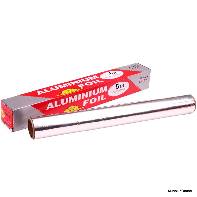 Giấy bạc bọc thực phẩm aluminium cuộn 5m x 30cm