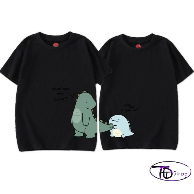 [freeship]Áo đôi khủng long đáng yêu (2 áo)