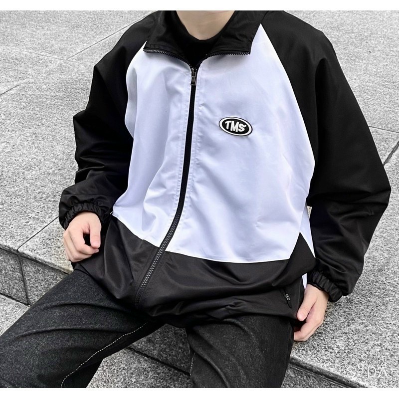 Áo Khoác Dù Nam Nữ in Logo TMS Form Rộng Dài, Kiểu Dáng Mới PhốI 2 Tông Màu Cực Chất .TP