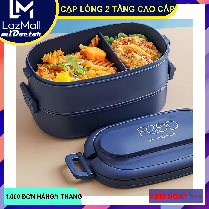 [HÀNG CHỌN MÀU – LOẠI XỊN] Cặp lồng, hộp cơm 2 tầng cao cấp, Đồ dùng giúp bảo quản thức ăn an toàn, tiện dụng, Hộp cơm 2 tầng tiện dụng là sản phẩm tiện ích, mang lại cho bạn bữa ăn ngon miệng