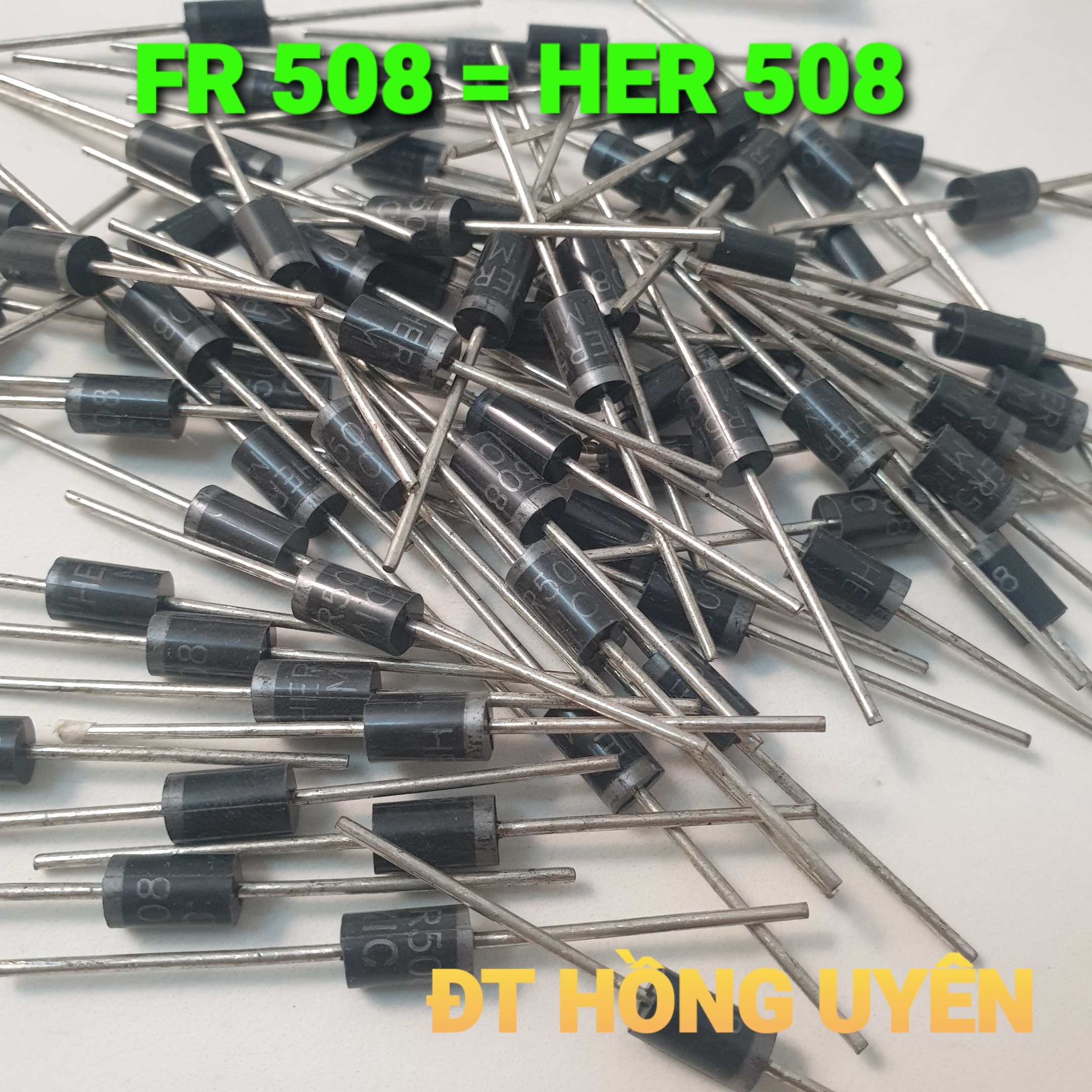 Combo 20 con đi ốt xung fr508 . đi ốt xung 5a-800v. diode 5a, chịu áp 800 vol. diot xung máy kích xung. đi ốt máy kích giun đất. diot xung