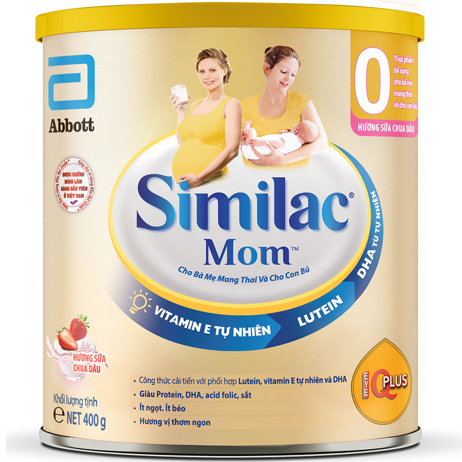 Sữa bột Abbott Similac Mom IQ hương vani /dâu 400g