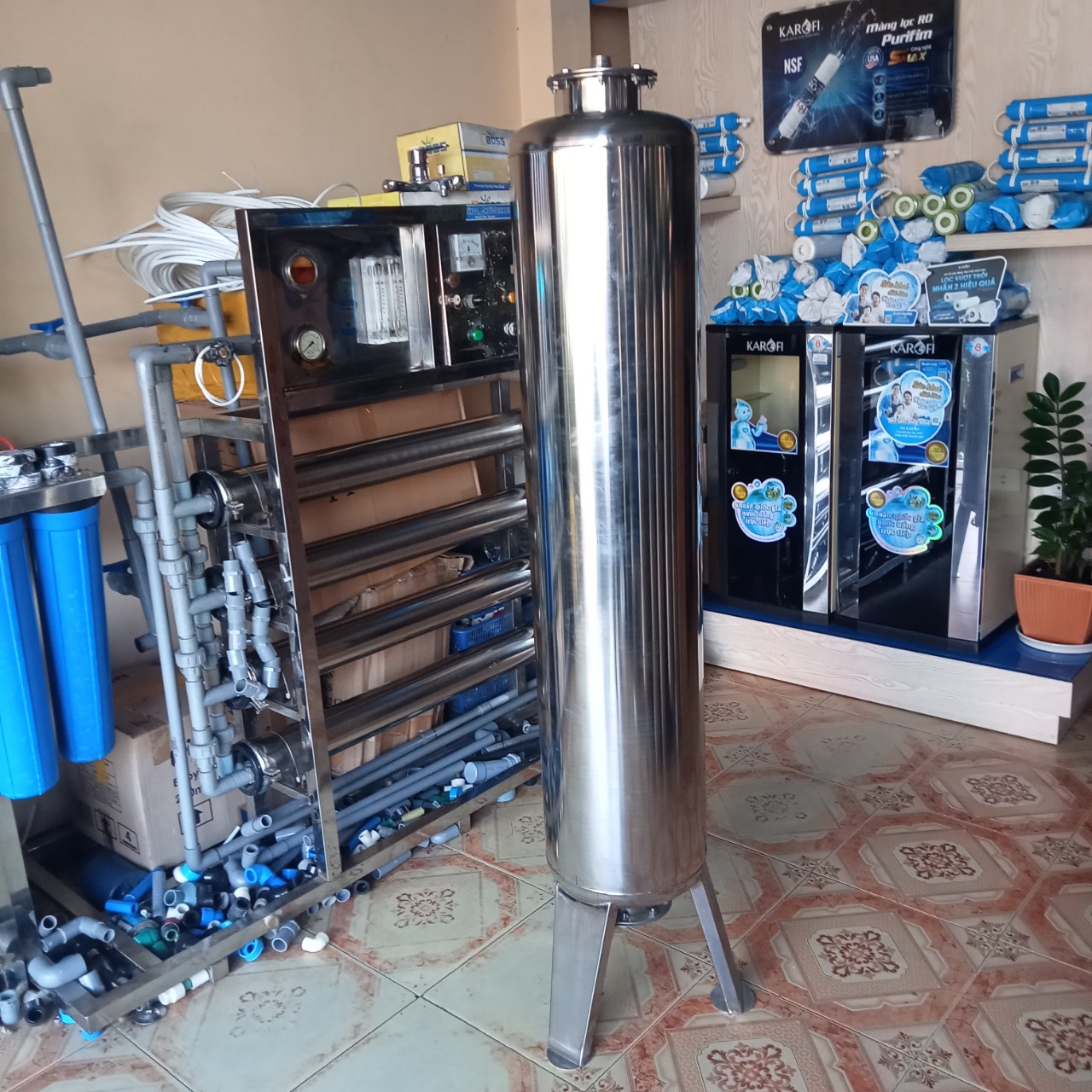Vỏ Cột Lọc Nước Inox - Cột Lọc Inox Phi 300mm ( Đơn giá / 1 cột )