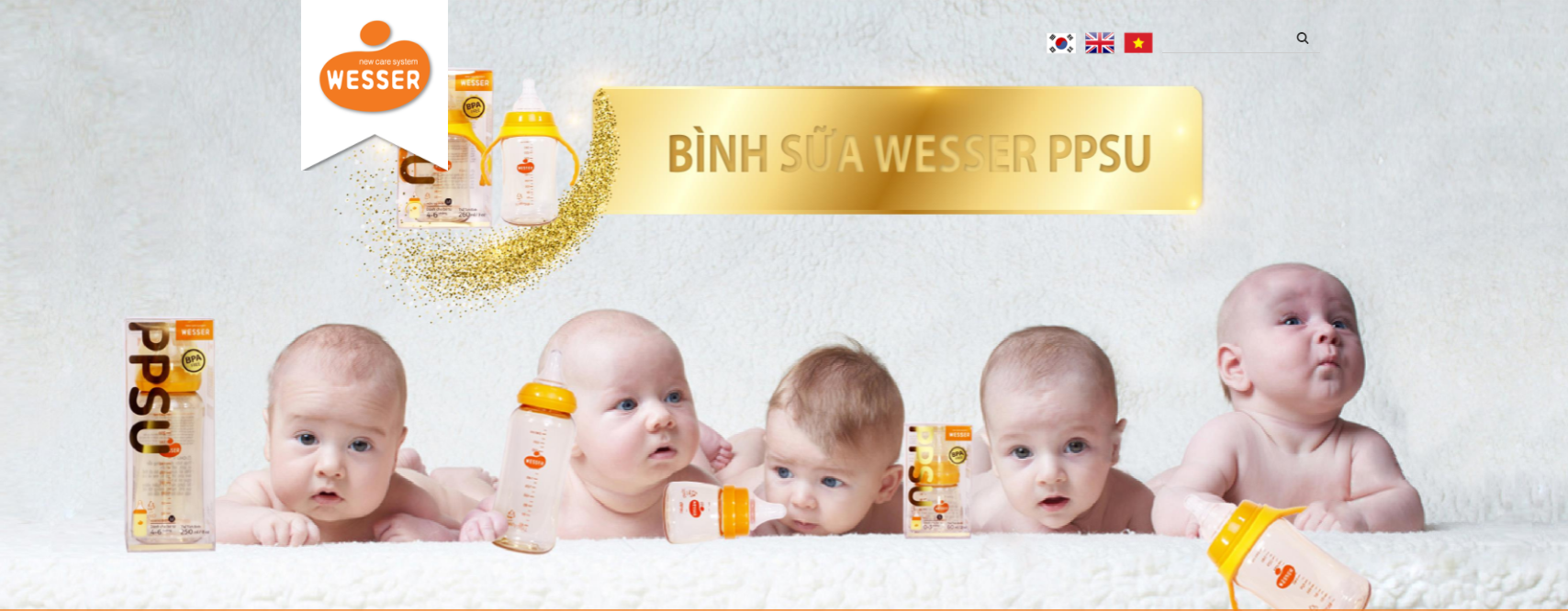 Bình sữa wesser cổ hẹp PPSU 60ml, 140ml, 250ml