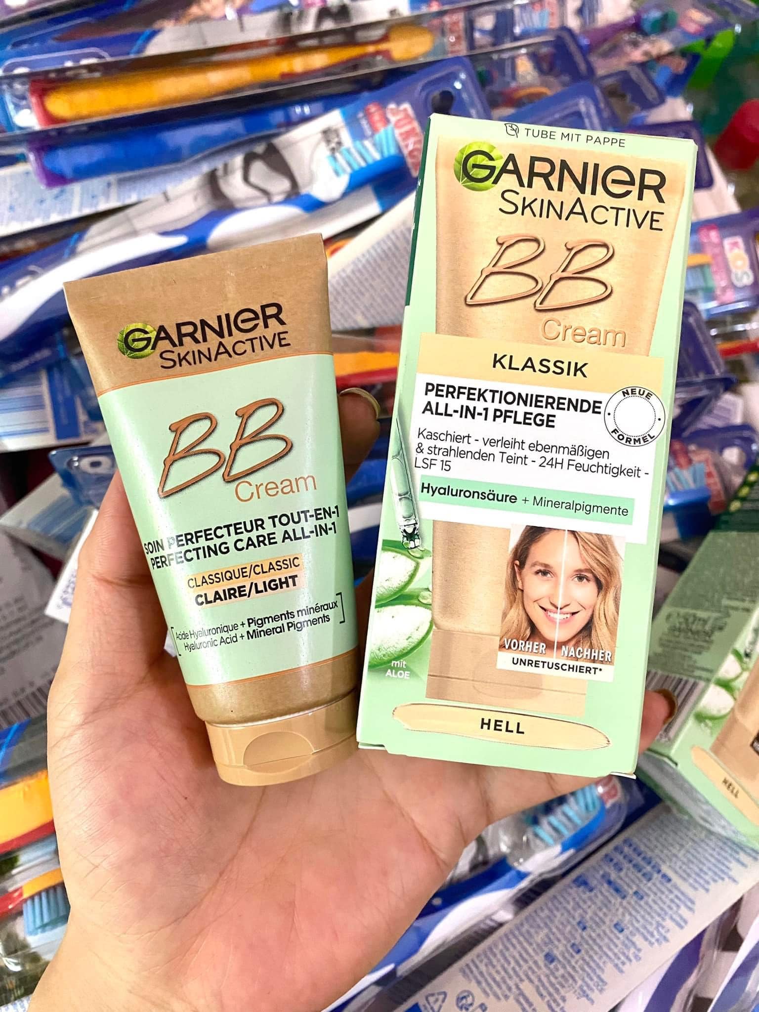 Kem nền bb creme garnier 5in1 đức