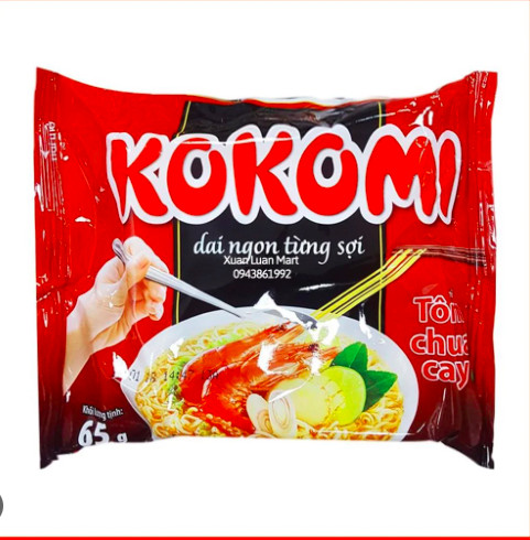 ( Thùng 30 gói ) mì KOKOMI tôm chua cay 65gr