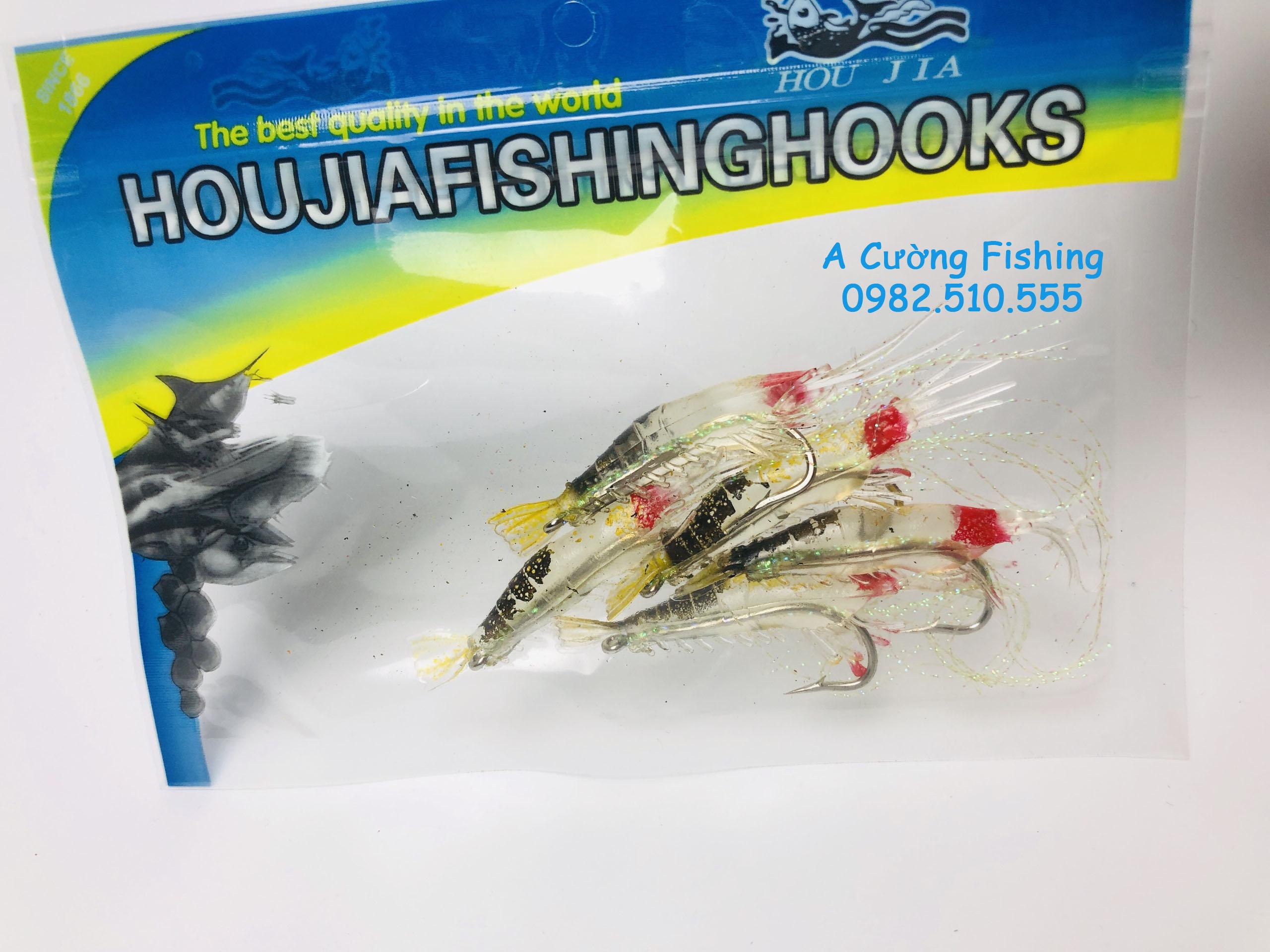 Combo Mồi Tôm Giả - Dạ Quang Phát Sáng (5 Con)