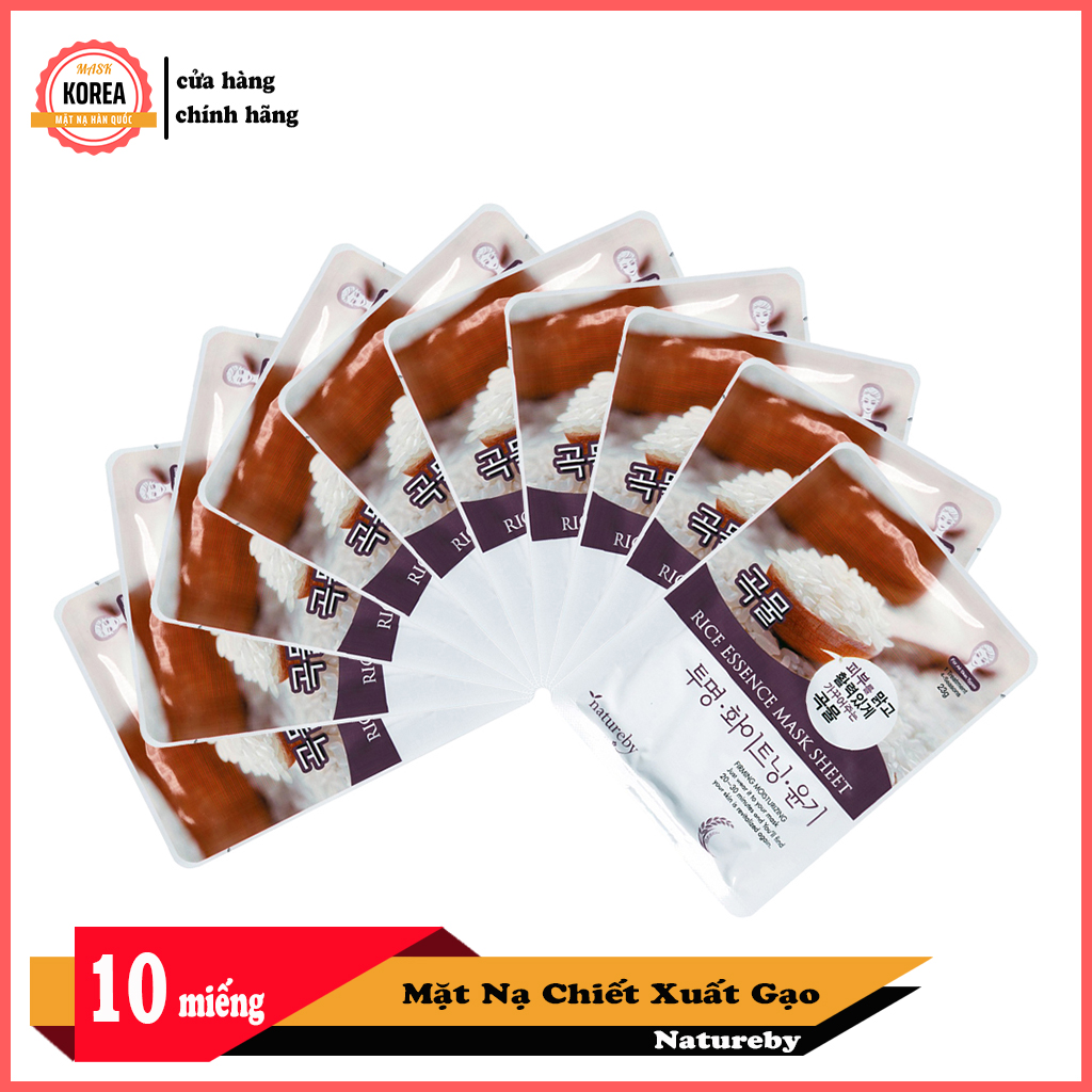 [HCM]Mặt Nạ Gạo Natureby HÀN QUỐC ( 10 miếng/230g )