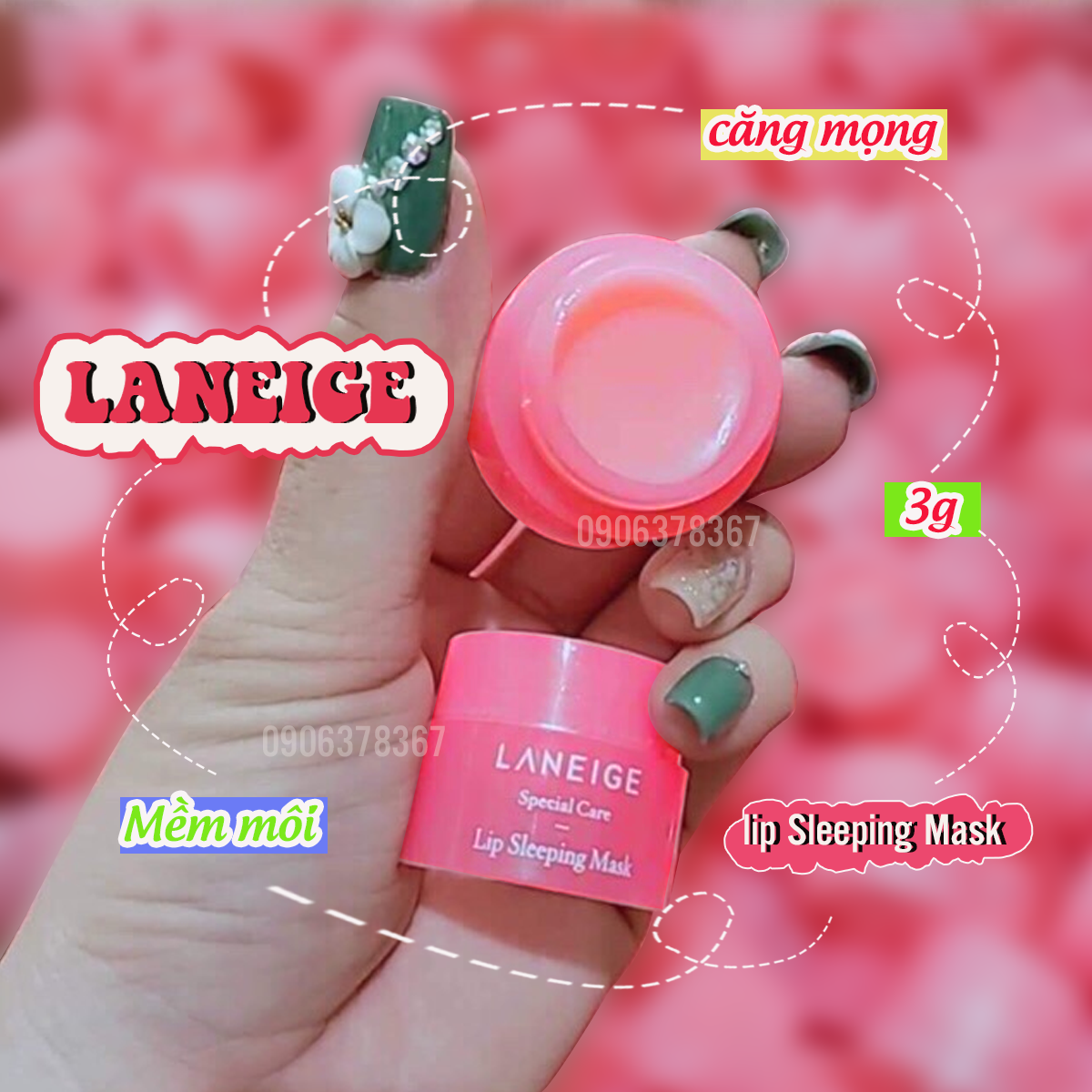 Mặt nạ ủ môi mini Hàn Quốc Chính Hãng Sleeping Mask 3g