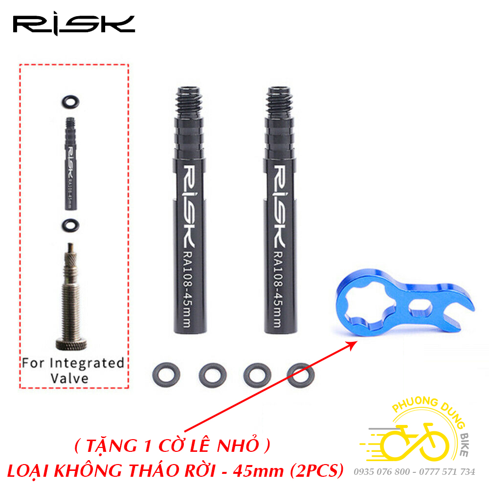 Bộ 2 đầu nối van ruồi Xe Đạp - van Pháp RISK