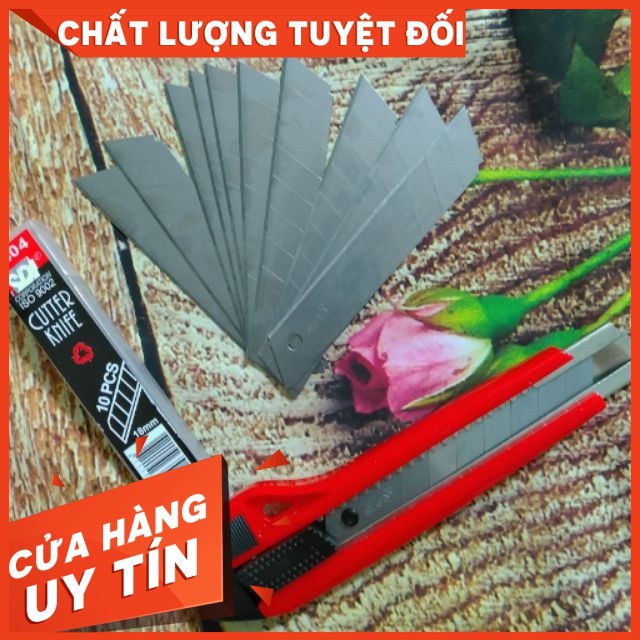 10 lưỡi dao rọc giấy lớn 18mm, lưỡi dao rọc giấy to