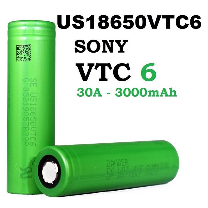 Pin sony 18650 vtc6 3000mah dòng xả 30a