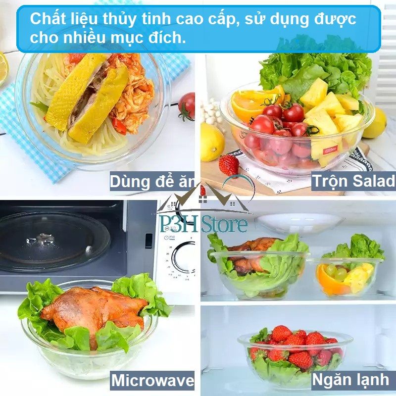 Lock&Lock Heat-Resistant Glass Bowl with Many Capacities