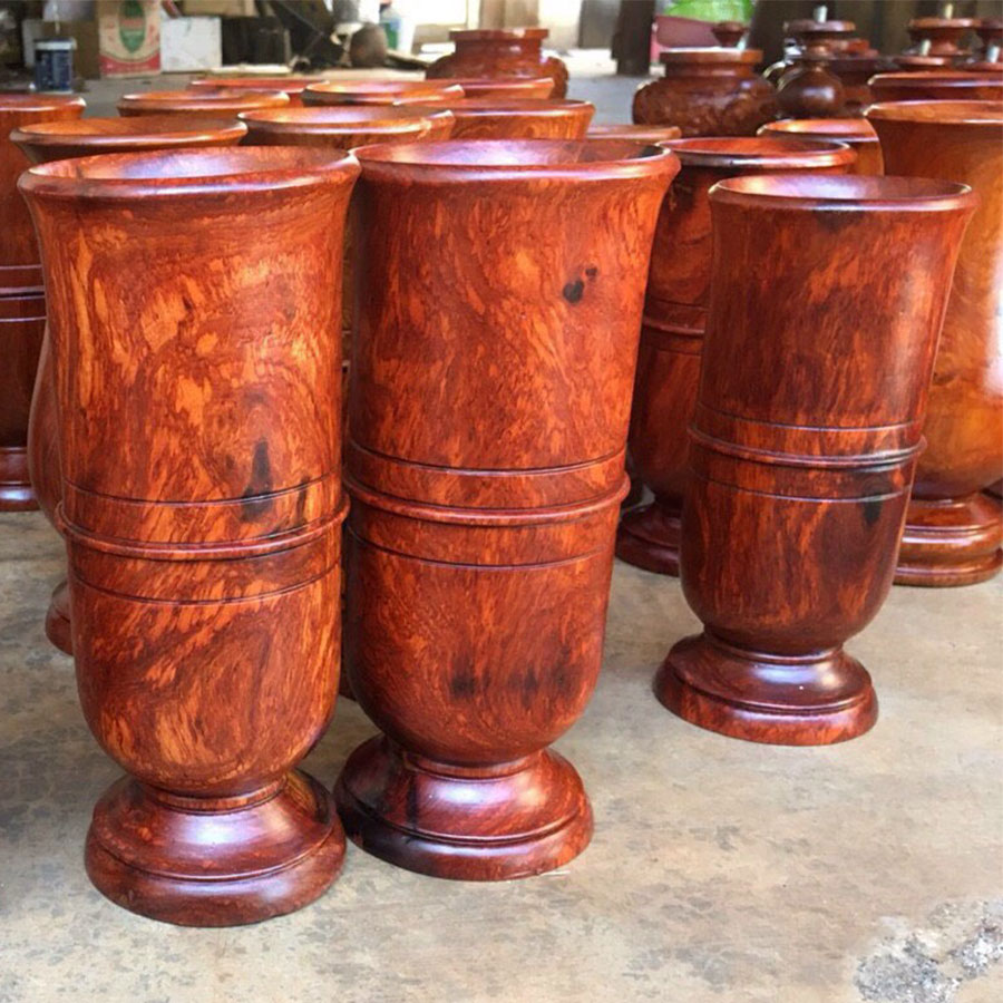 Ống Đựng Nhang gỗ hương cao 25cm