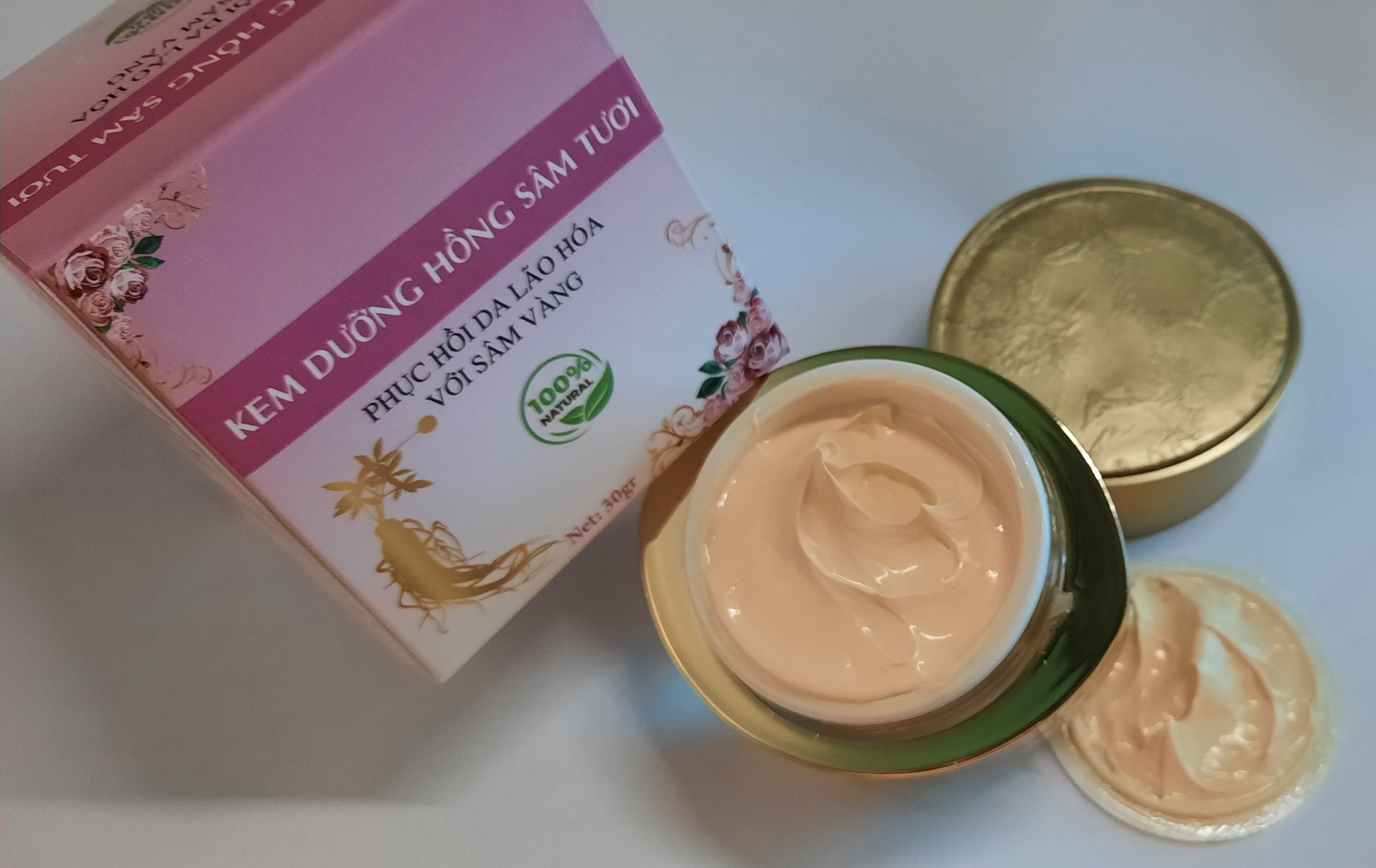 [ HOÀN TIỀN 15% ]  Kem dưỡng hồng sâm Tươi collagen hộp oval phục hồi sau tái tạo giúp da căng bóng trắng mịn màng và ngừa nám tàn nhang  căng mướt sáng hồng cao cấp 25gr