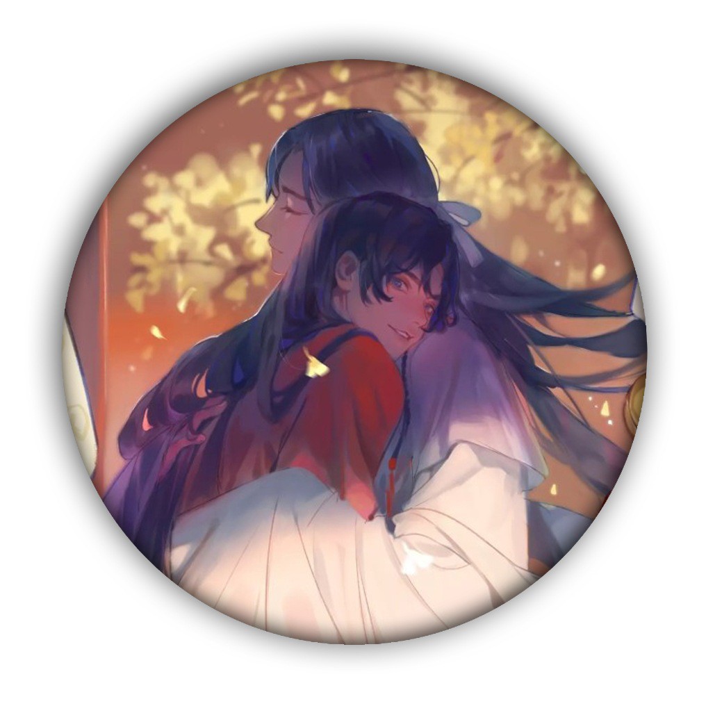 Huy hiệu cài áo IN HÌNH Thiên quan tứ phúc Mặc Hương Đồng Khứu anime chibi dễ thương tiện lợi m1