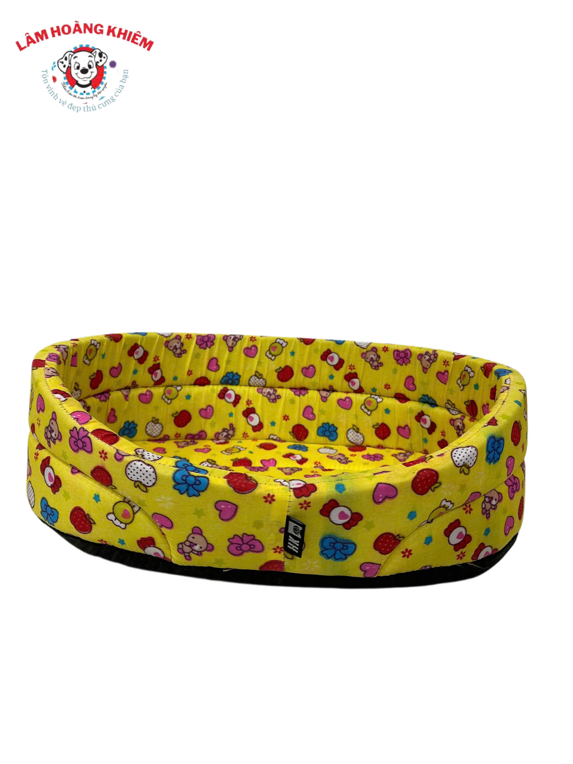 Nệm giường ngủ cho chó mèo thú cưng LHK - nệm hình Oval 1 lớp có tặng kèm gối nhỏ