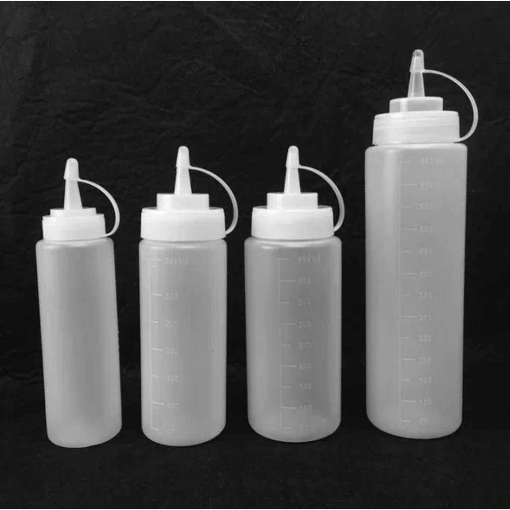 Bình nhựa đựng siro, sữa đặc 200ml