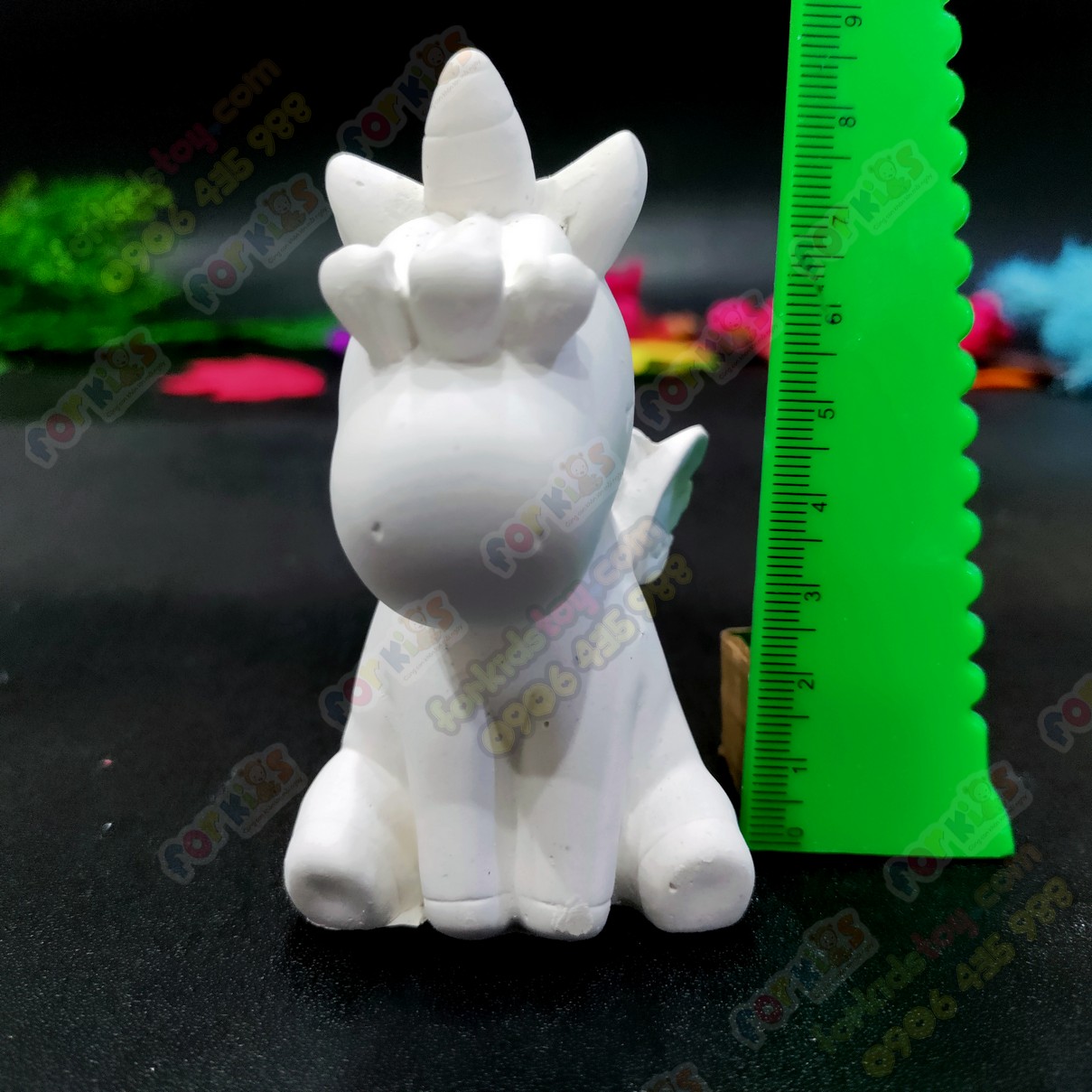 Coloring figures, wing pony, M size, gypsum statue, sculpture