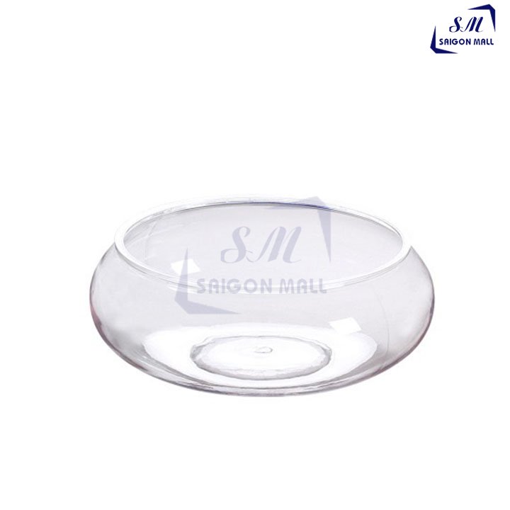 [HCM]Chậu trồng cây BONSAI đường kính 18.5cm chậu bonsai trồng cây thủy canh loại trung hồ nuôi cá trồng sen trồng bèo lọ thủy tinh trang trí