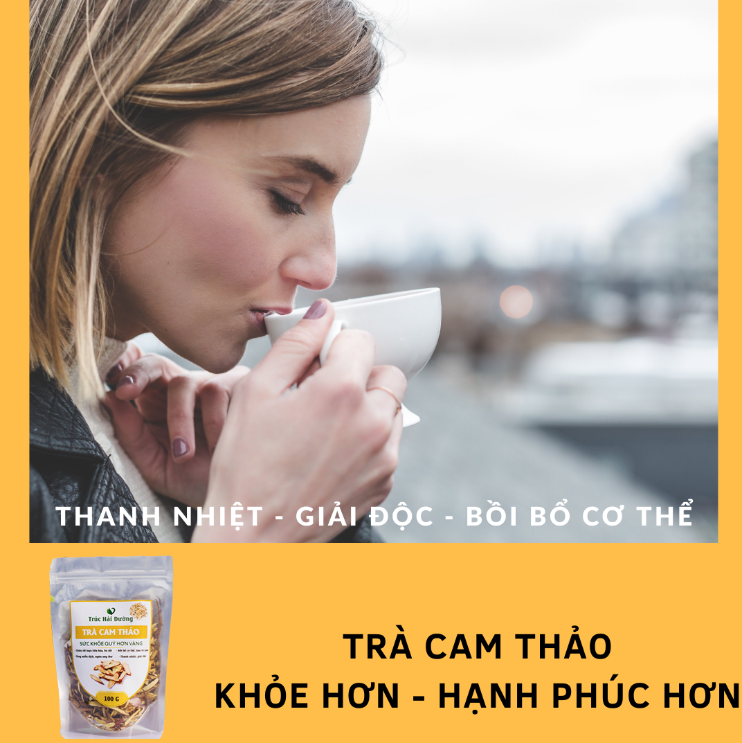 [CHÍNH HÃNG]Cam Thảo Thanh Nhiệt Uống Kèm TRÀ HOA CÚC, TÂM SEN (Loại Đẹp) 100g