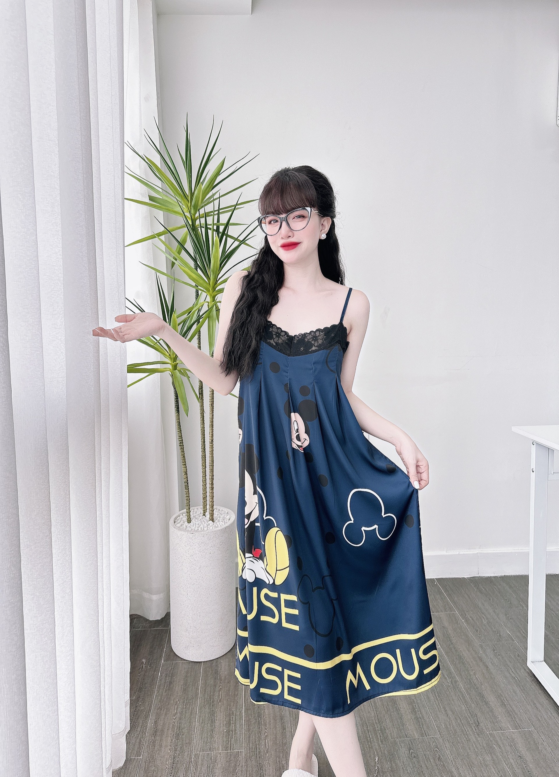[HCM]VN1401 ĐẦM  XẾP LY HỌA TIẾT DỄ THƯƠNG