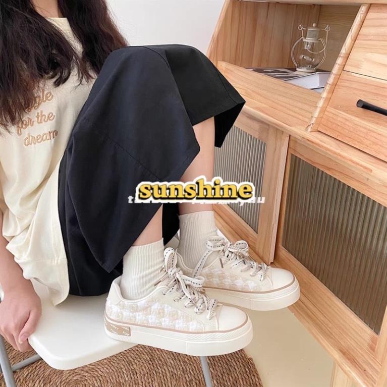 Giày thể thao nữ dạ kẻ Way
