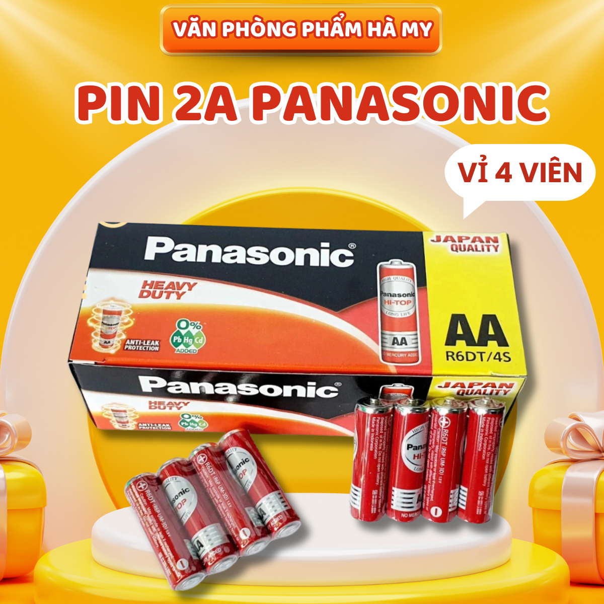 (Vỉ 4 Viên) Pin 2A Panasonic R6DT/4S