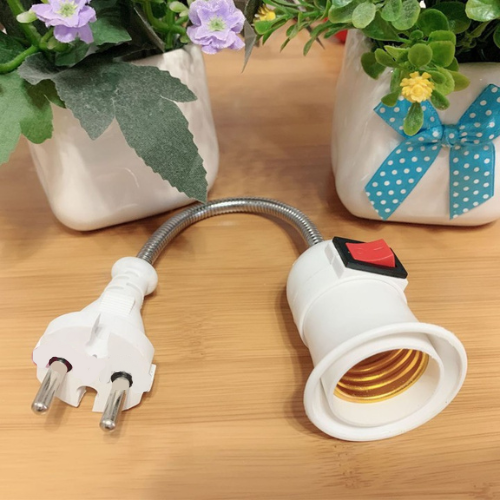 Eyeless lamp spring bend 360 degree have switch eyeless E27